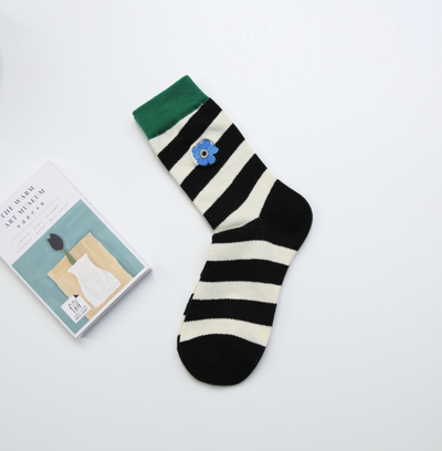 Retro Green women socks - Milky Panda