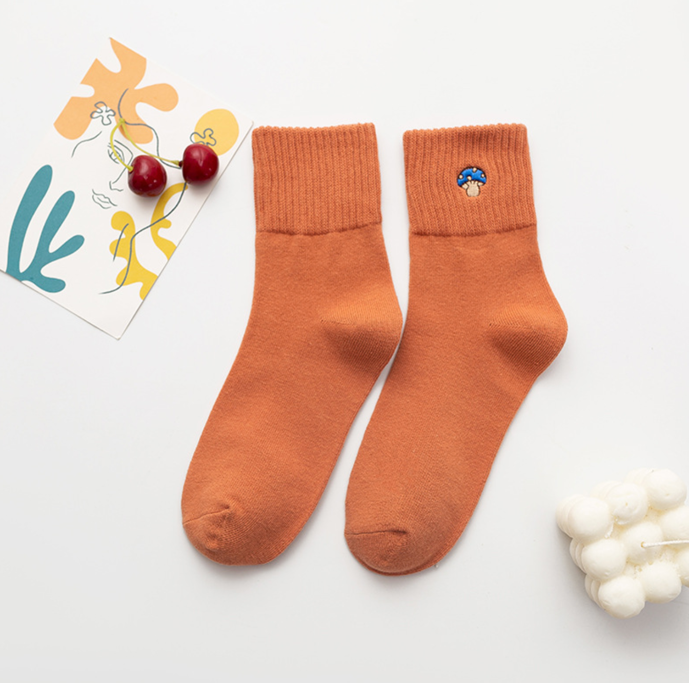 Mushroom women socks - Milky Panda