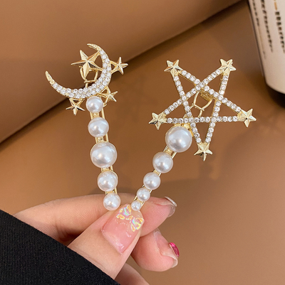 Star Moon Hair Clip