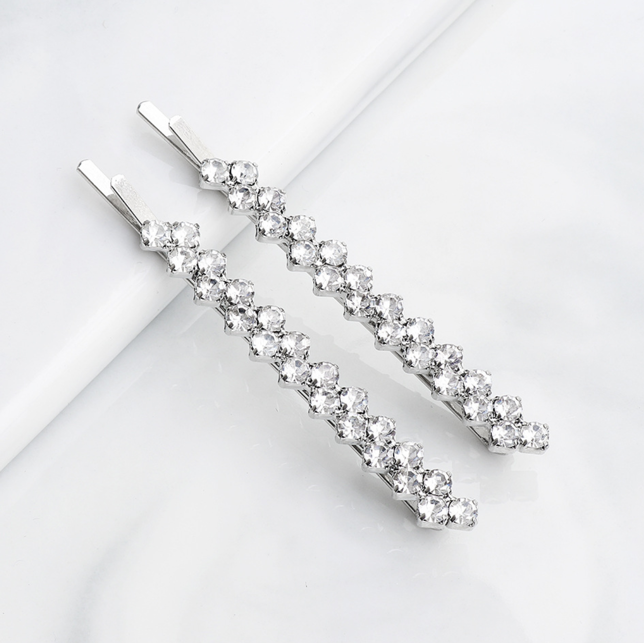 2 Pcs Rhinestone Hair Clips