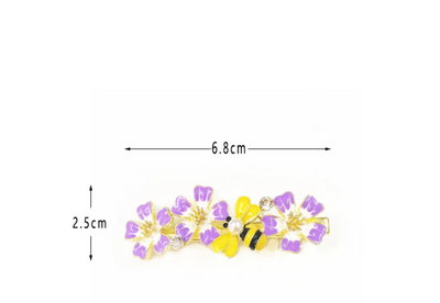 Flower & Bee Hair Clip