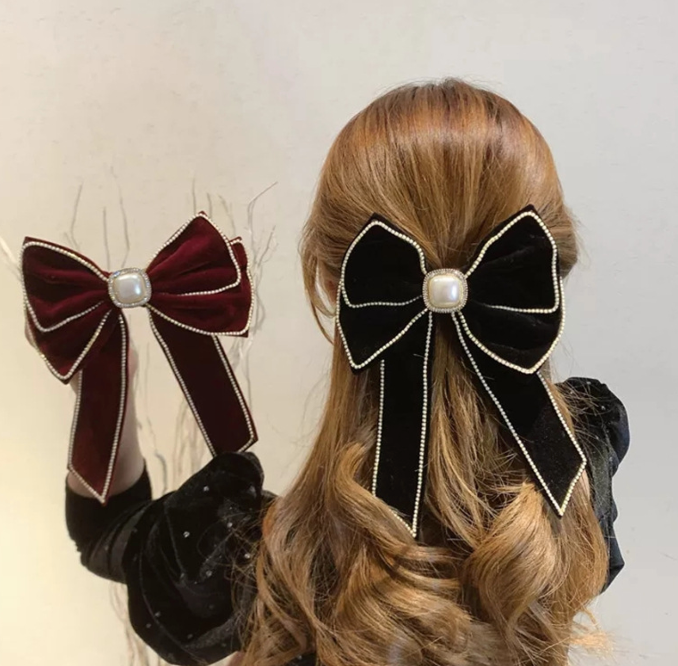 Velvet Bow Hair Clip