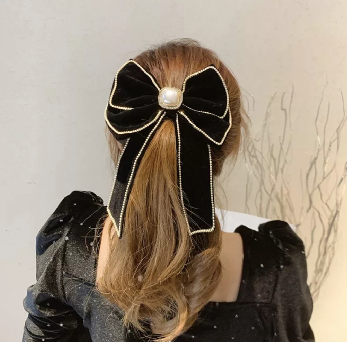 Velvet Bow Hair Clip