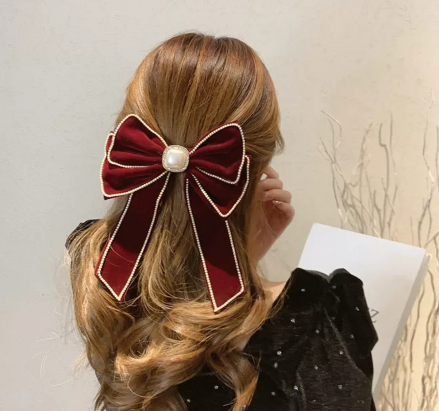 Velvet Bow Hair Clip