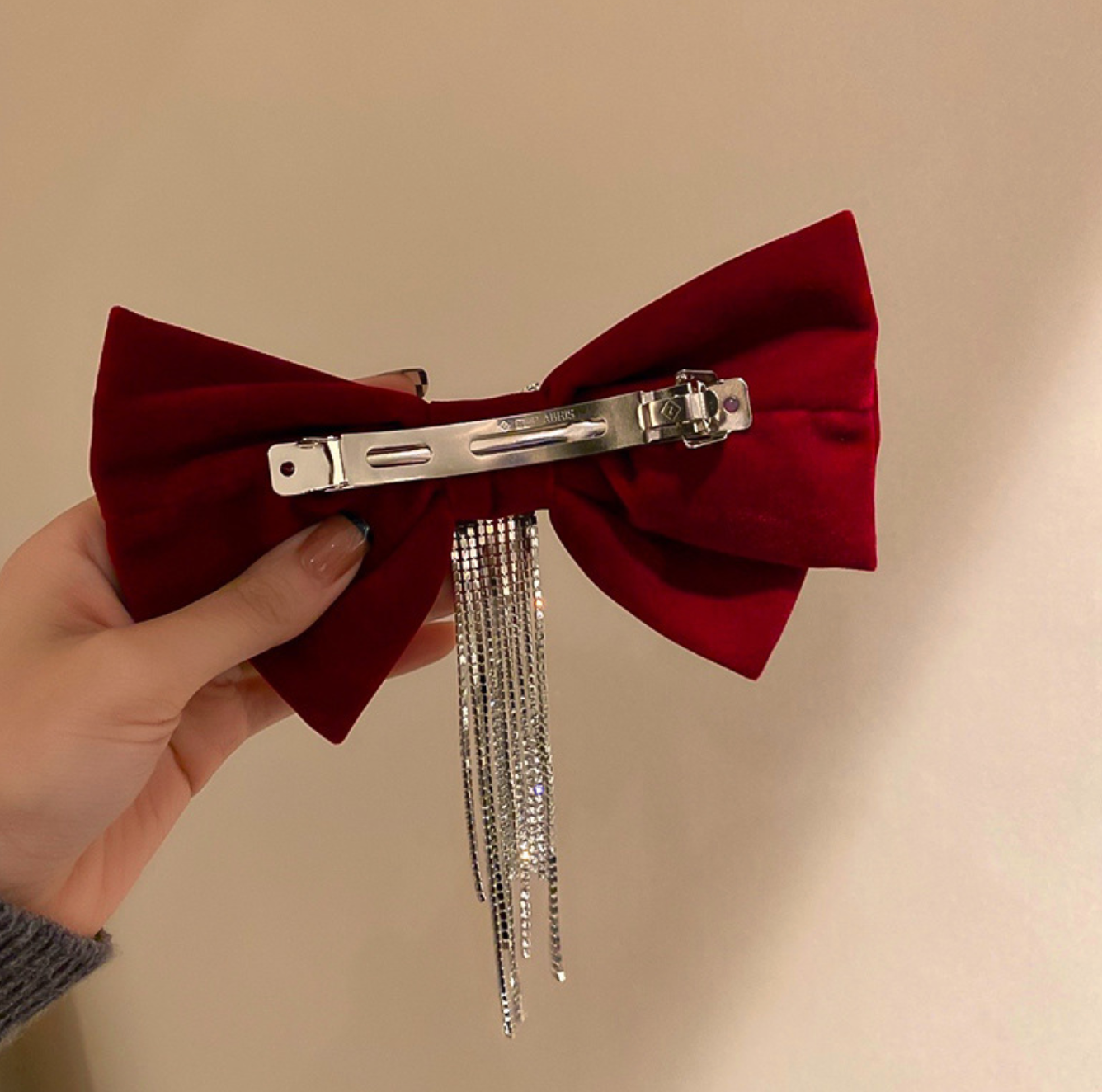 Velvet Bow Hair Clip