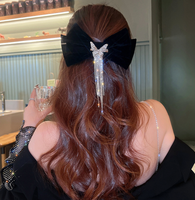 Velvet Bow Hair Clip