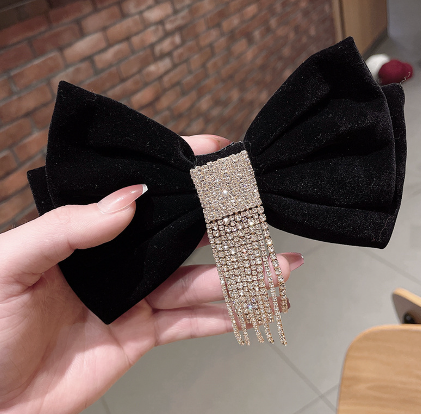 Velvet Bow Hair Clip