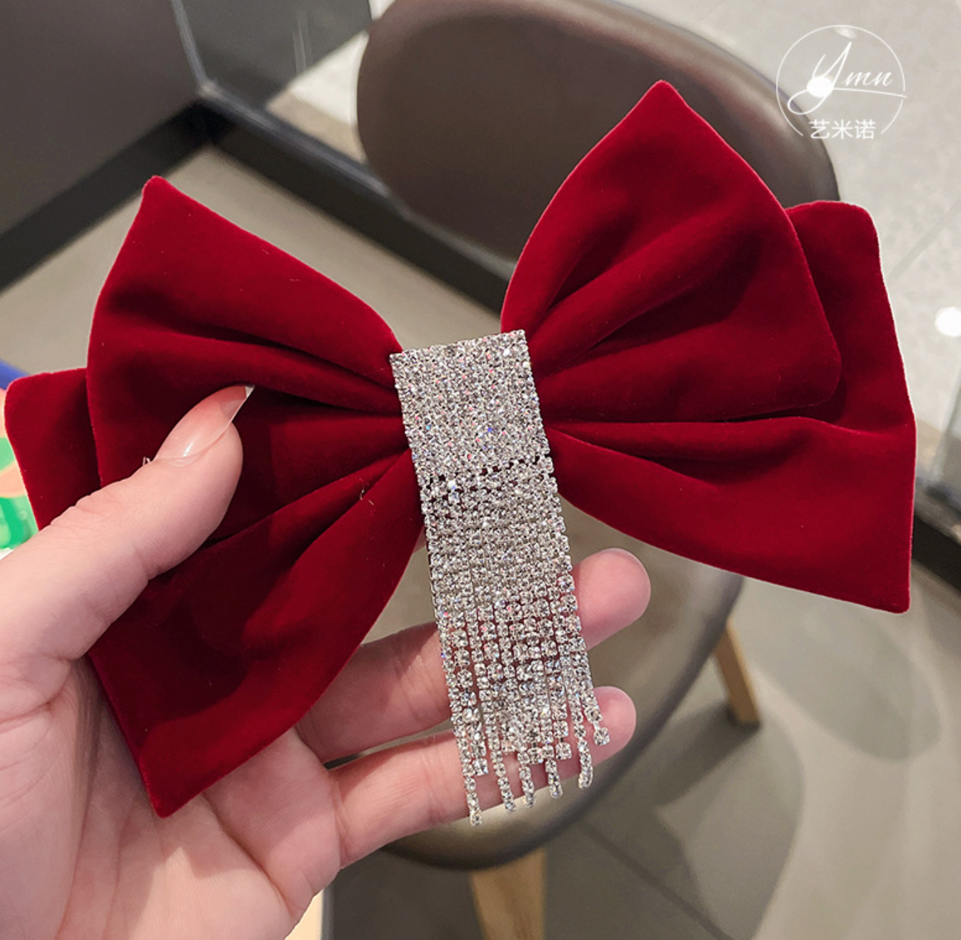 Velvet Bow Hair Clip