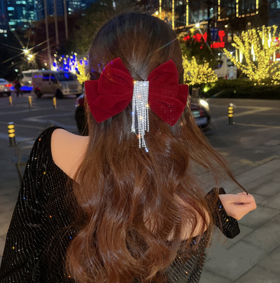 Velvet Bow Hair Clip