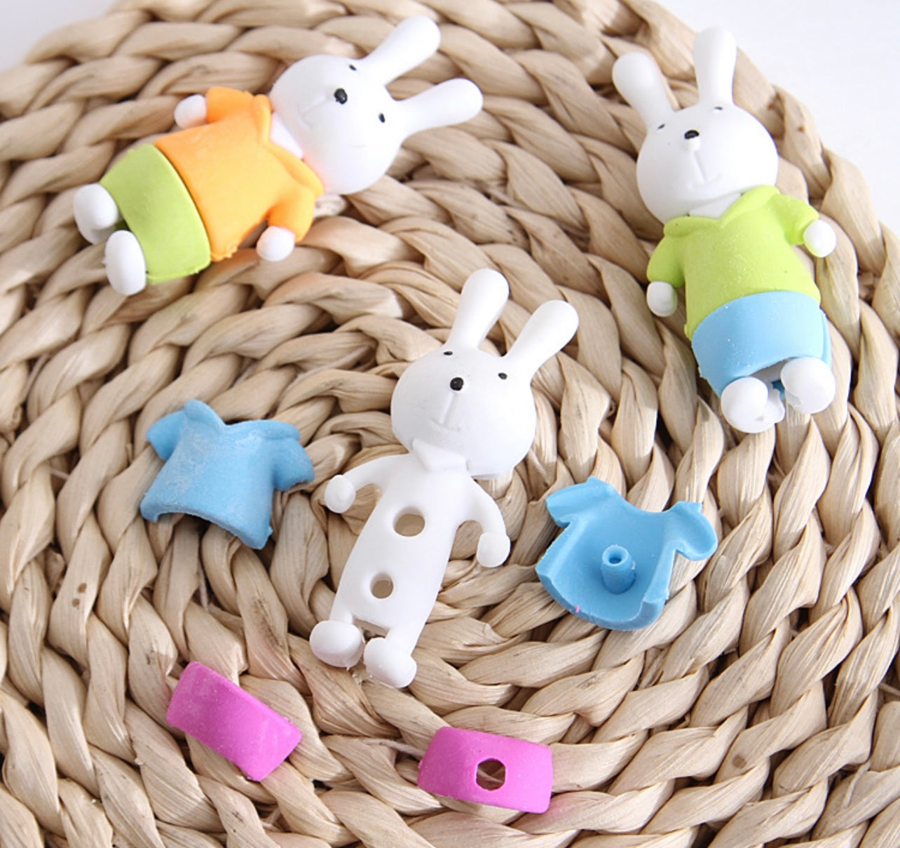 Mini Bunny Erasers | Easter Bunny Erasers | Bunny Eraser | Milky Panda