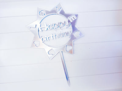 Star happy birthday cake topper decoration - Milky Panda