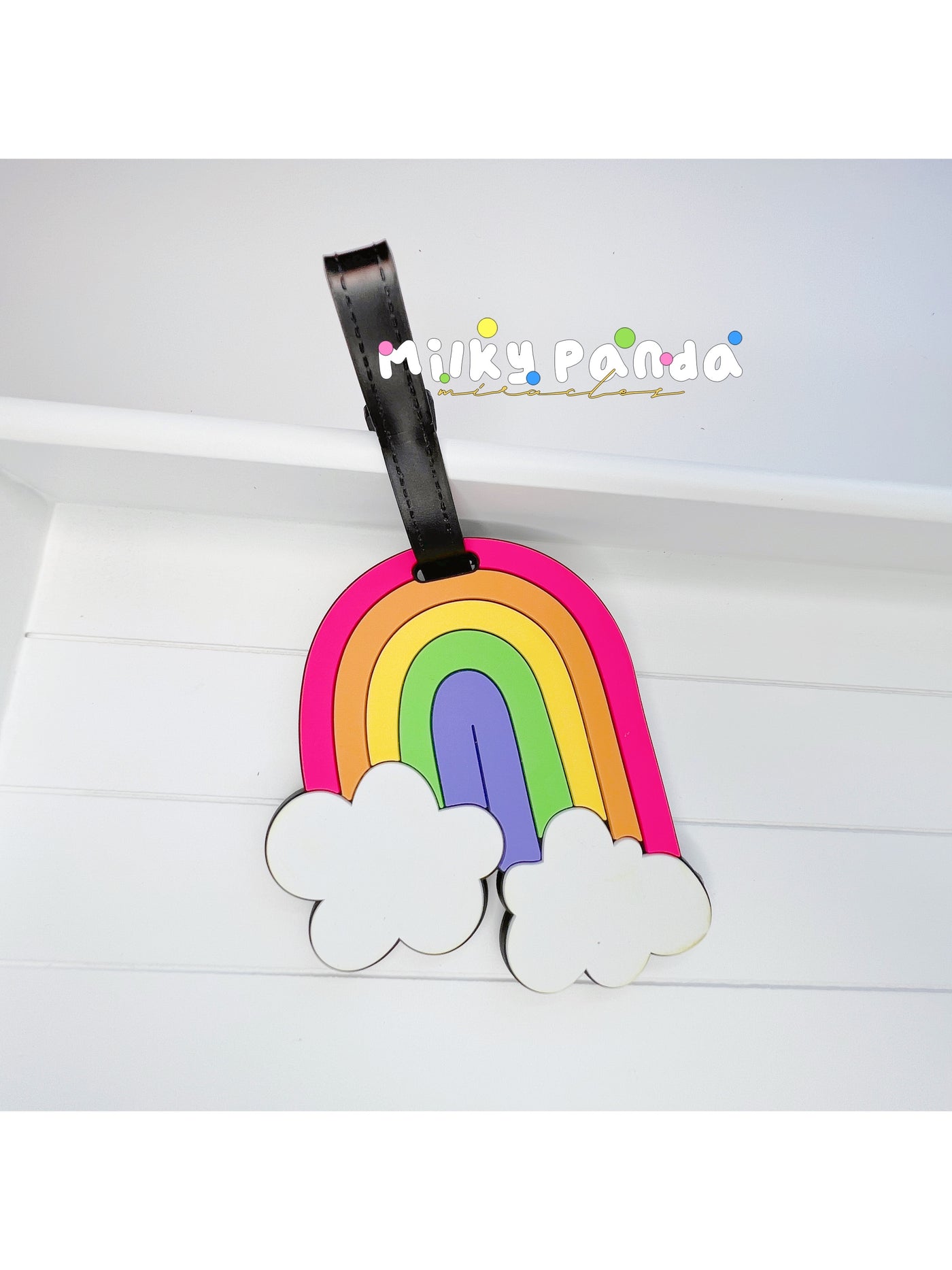 Rainbow luggage tag - Milky Panda