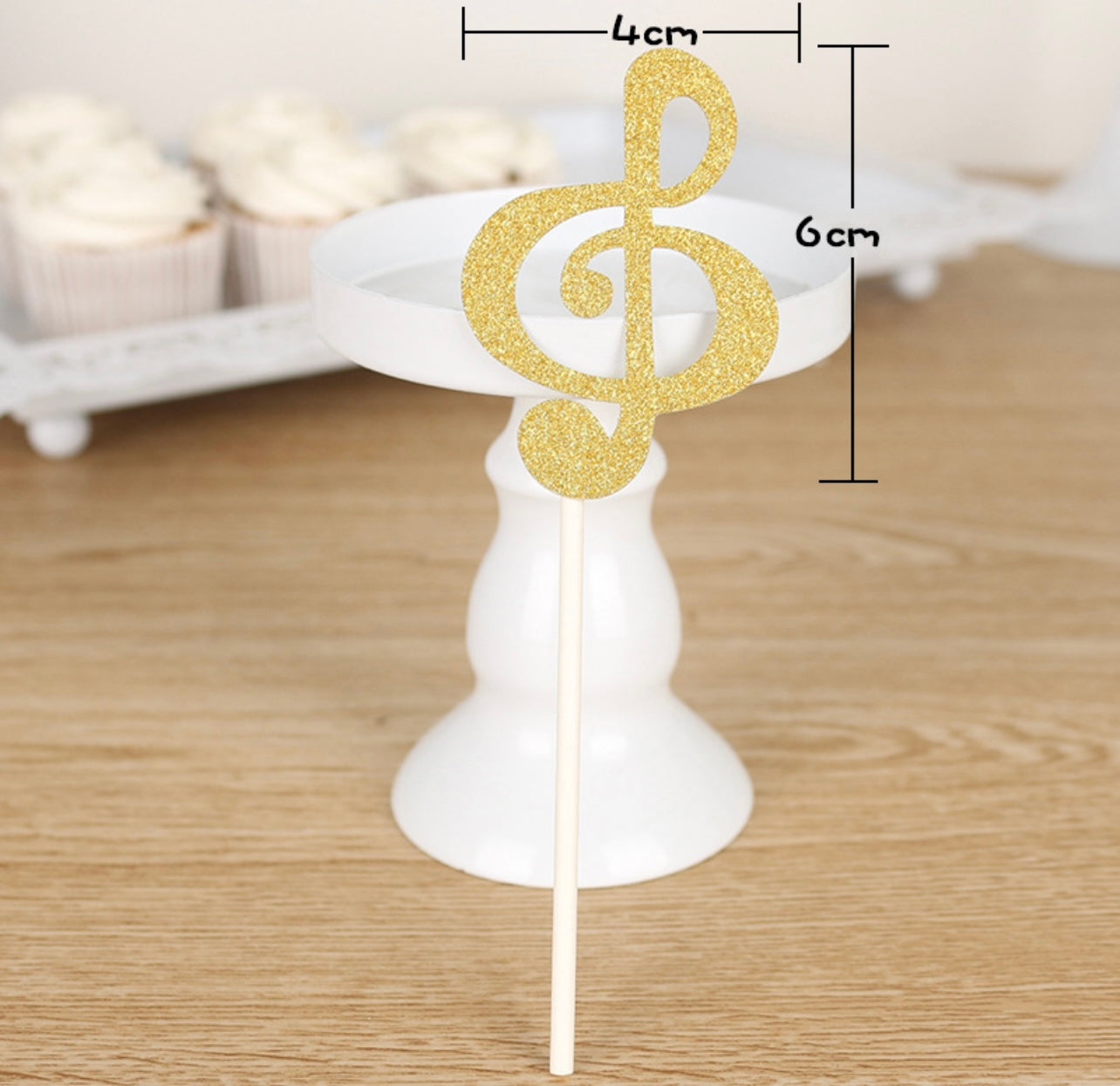 Musical notes cake topper decoration - Milky Panda