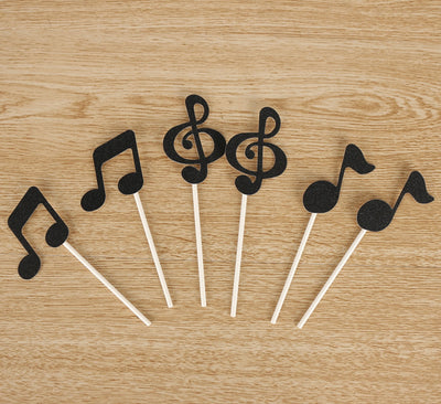 Musical notes cake topper decoration - Milky Panda