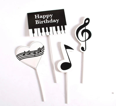 Musical cake topper decoration set - Milky Panda