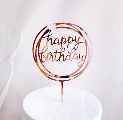 Happy birthday cake topper decoration