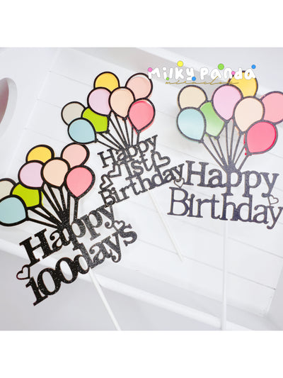Happy 100 days cake topper decoration - Milky Panda