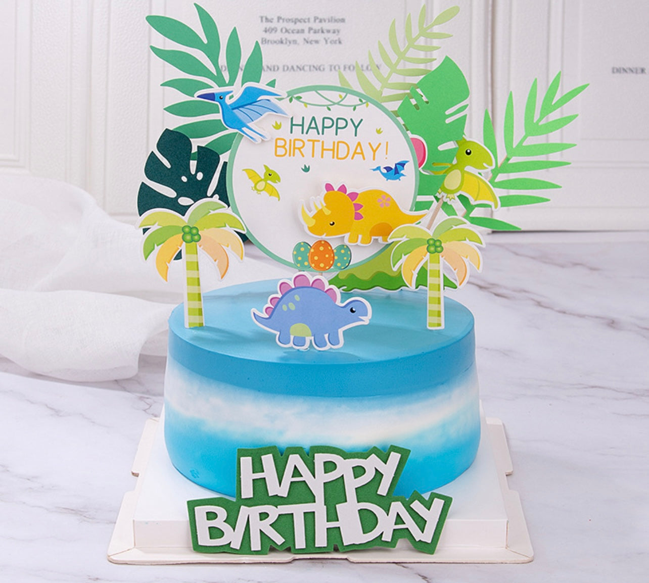 Dinosaur cake topper decoration set - Milky Panda
