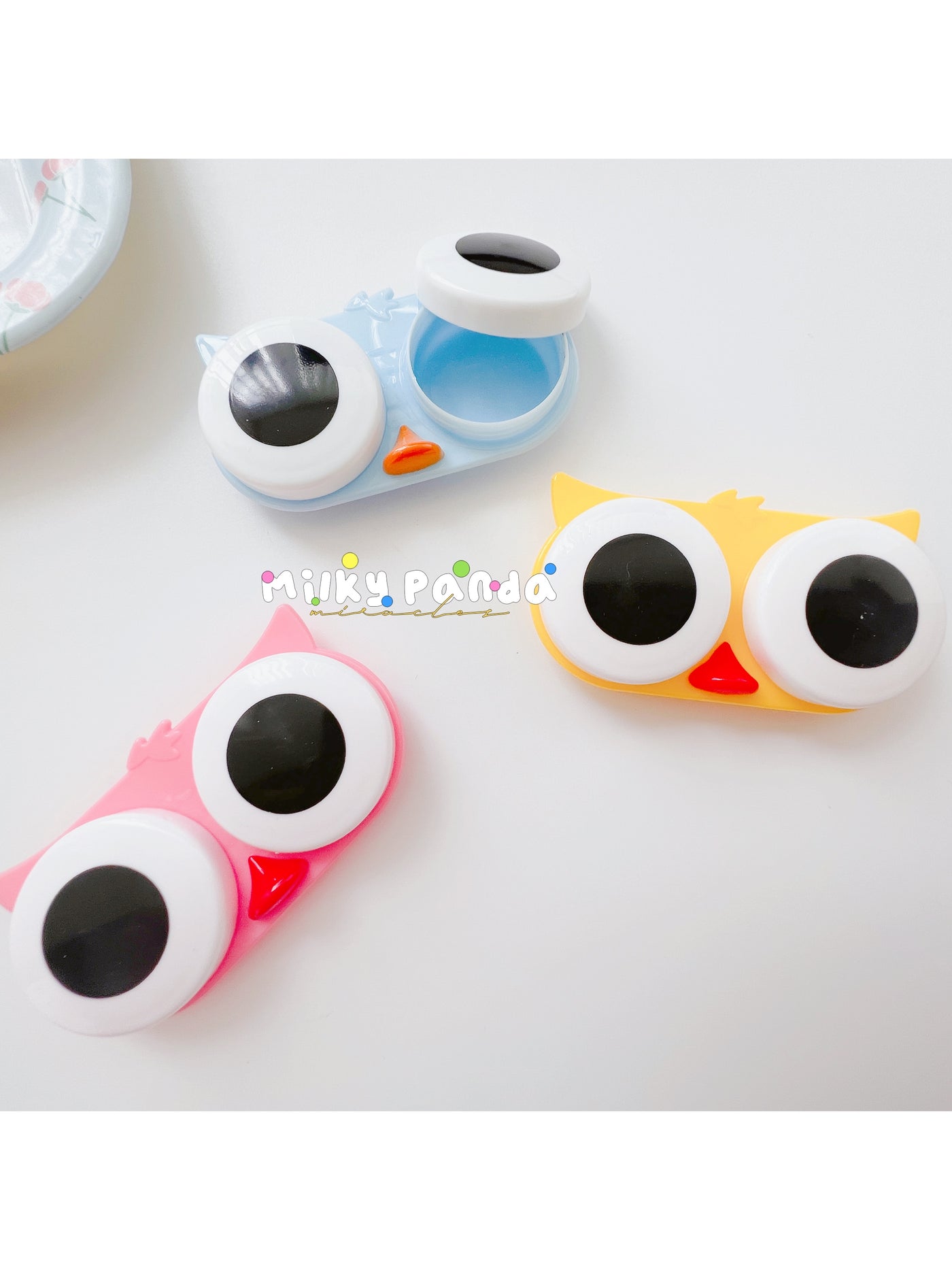 Owl contact lens case - Milky Panda