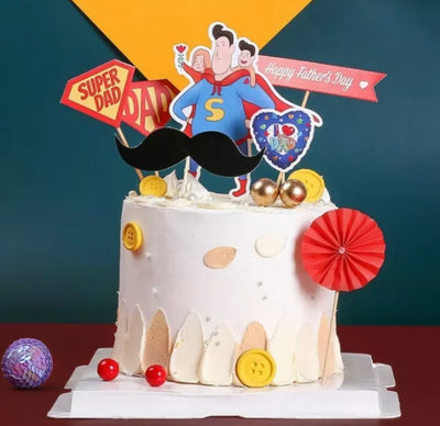Super dad cake topper decoration - Milky Panda