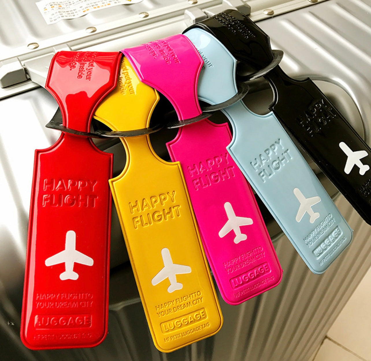 Colourful luggage baggage tag