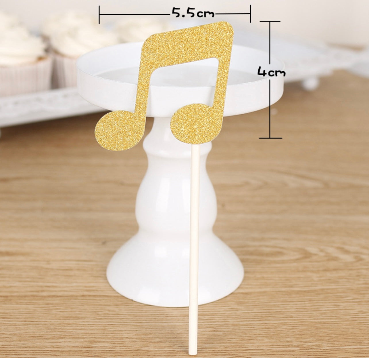 Musical notes cake topper decoration - Milky Panda