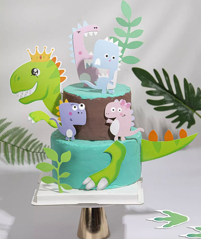 Dinosaur cake topper decoration set - Milky Panda