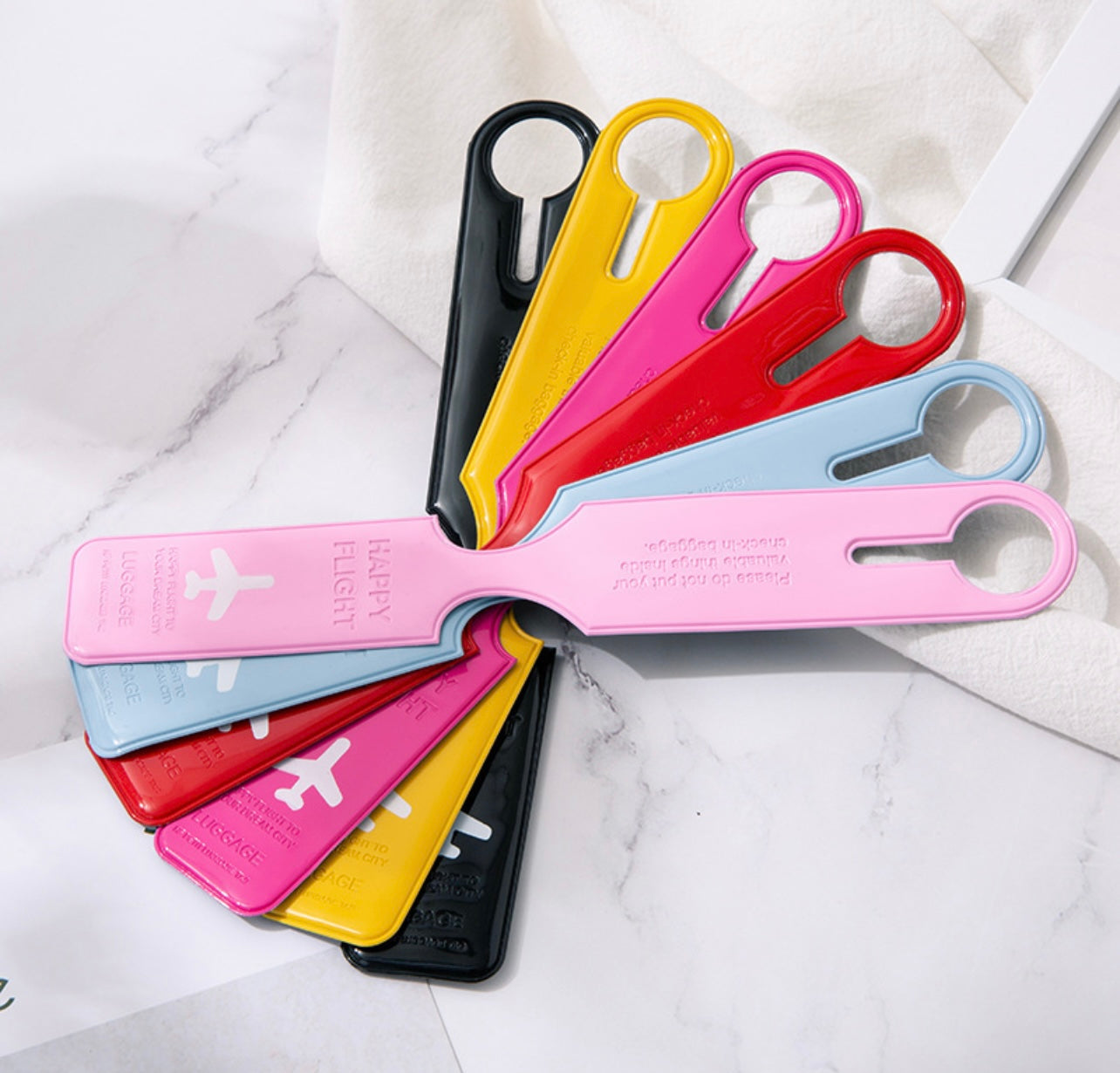 Colourful luggage baggage tag