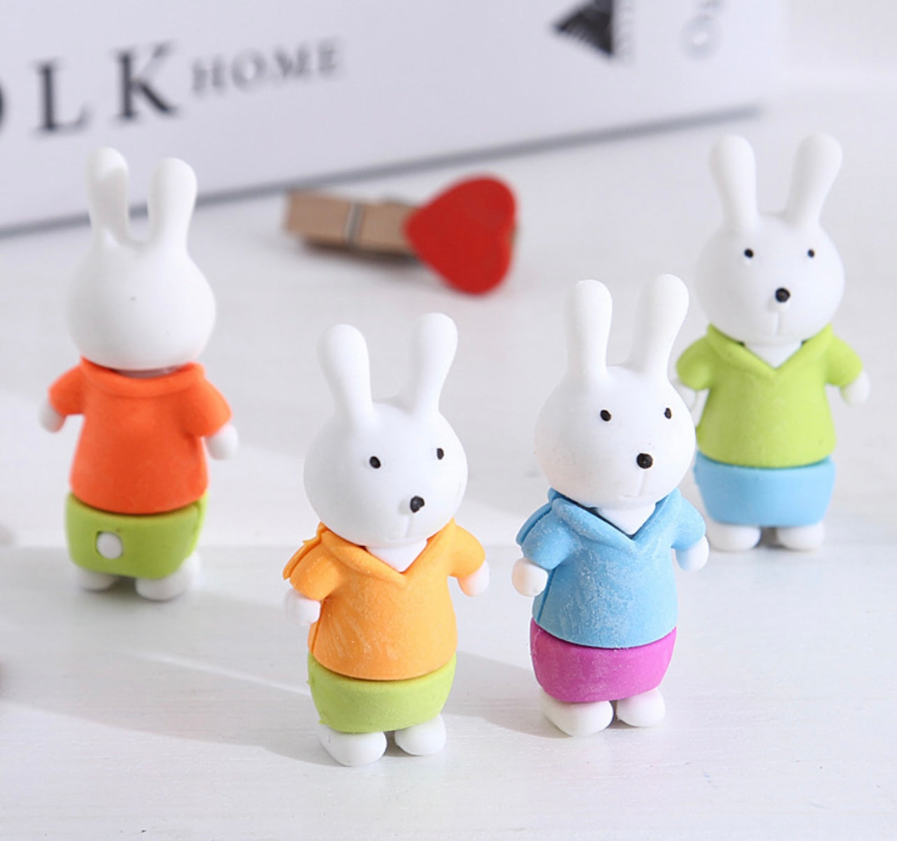 Mini Bunny Erasers | Easter Bunny Erasers | Bunny Eraser | Milky Panda