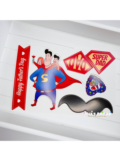 Super dad cake topper decoration - Milky Panda