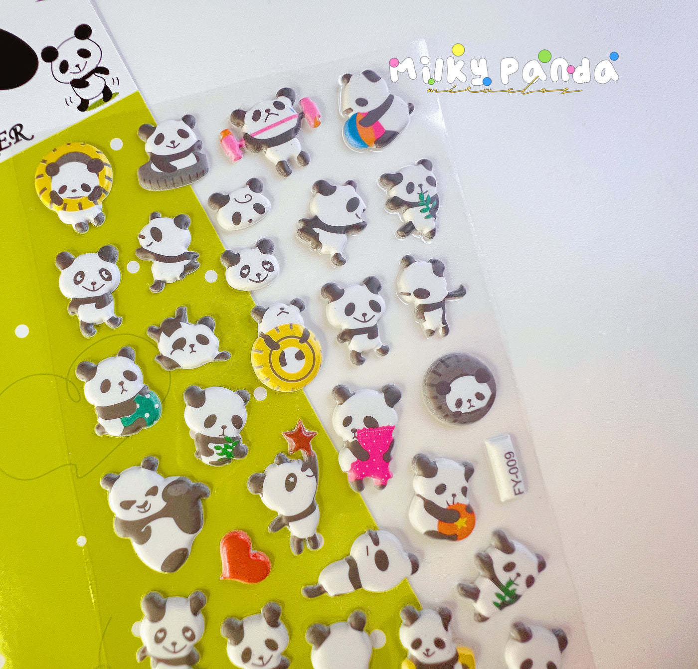 Panda puff sticker - Milky Panda