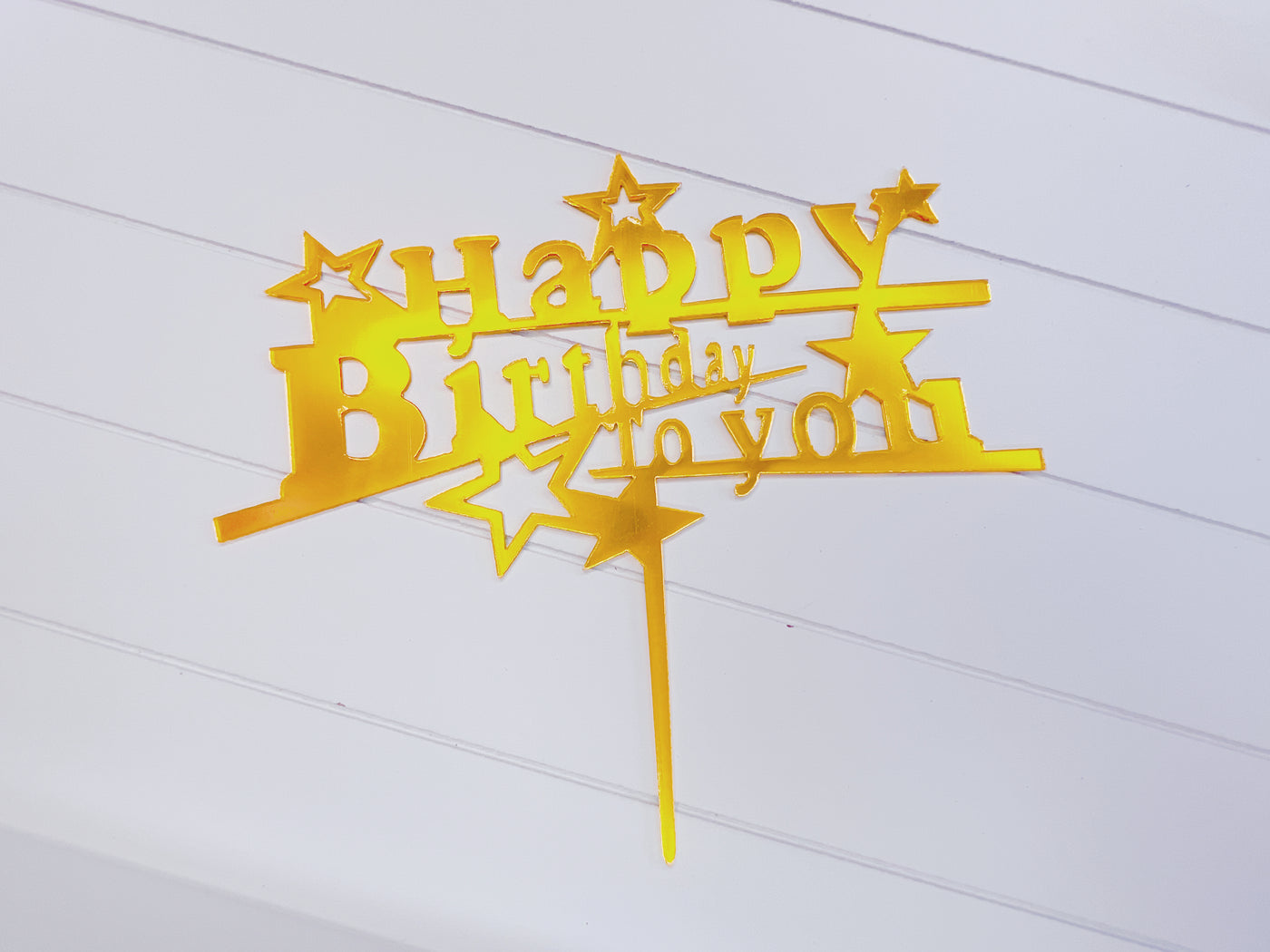 Happy birthday cake topper decoration - Milky Panda