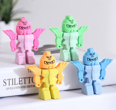 Robot Mini Erasers | Robot Erasers | Cute Erasers | Milky Panda