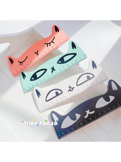 Cat Kitten Wooden Ruler - Milky Panda