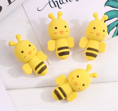 4 Pcs Bee Erasers | Bee Erasers | Milky Panda 