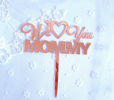 We love you mommy cake topper decoration set - Milky Panda