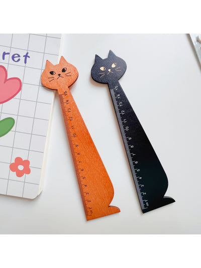 Cat Kitten Wooden Ruler