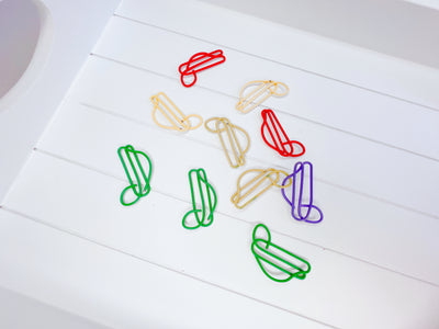 Musical note paper clips - Milky Panda