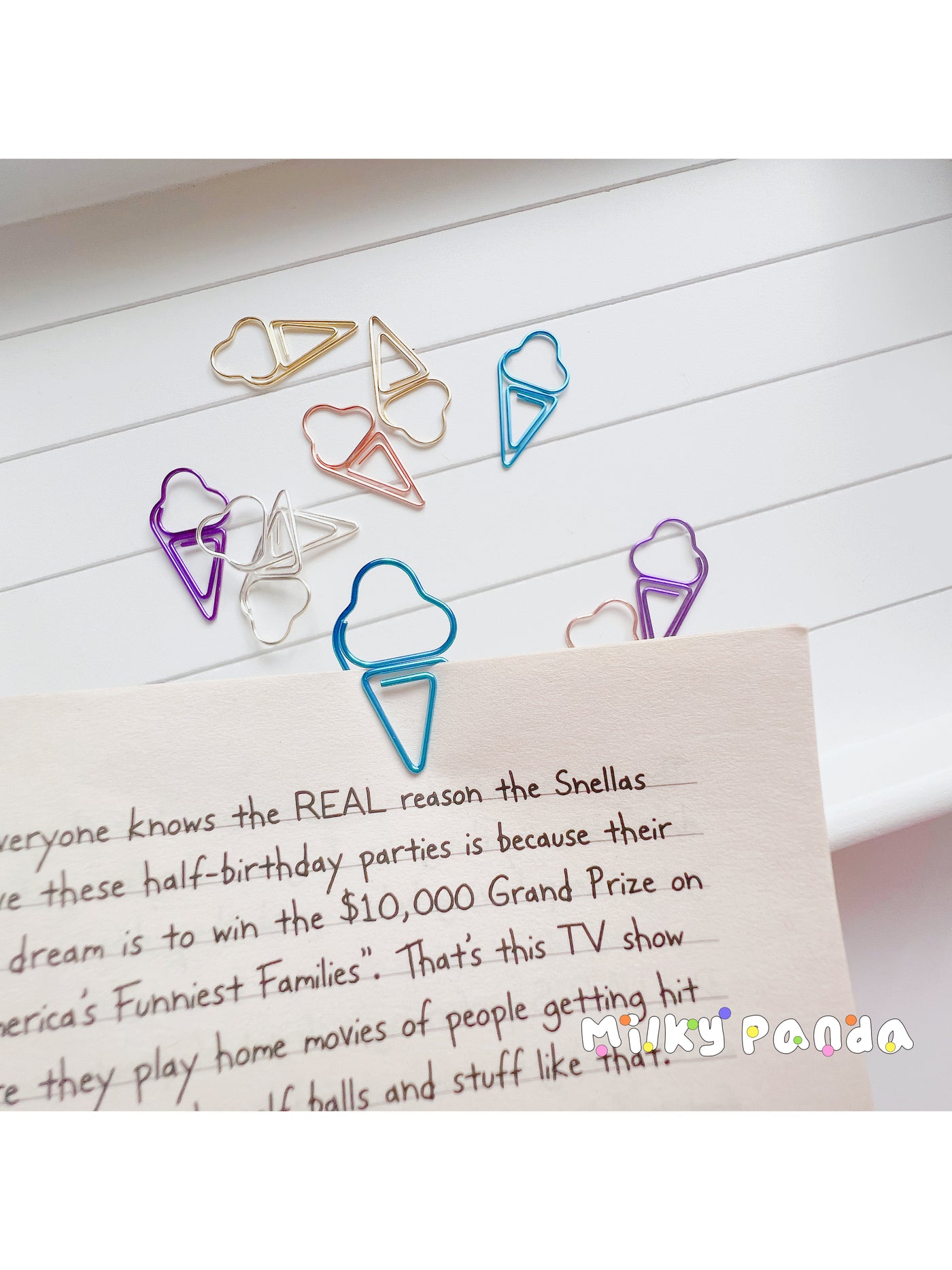 Ice cream paper clips