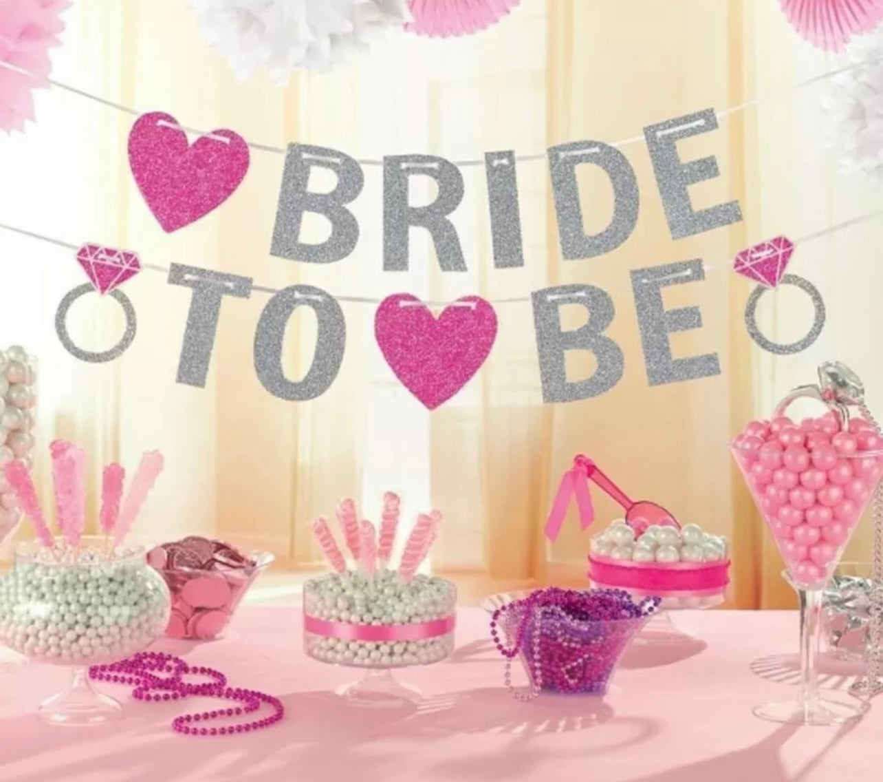 Bride To Be Glittery Banner