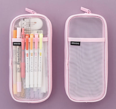 Grid Mesh Pencil Case