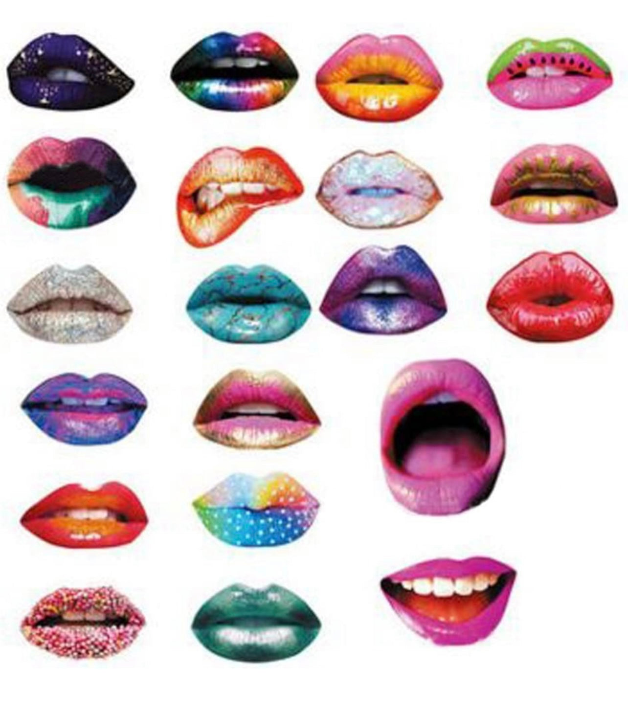 Copy of 20 Pcs funny colorful lips photo booth props kit - Milky Panda