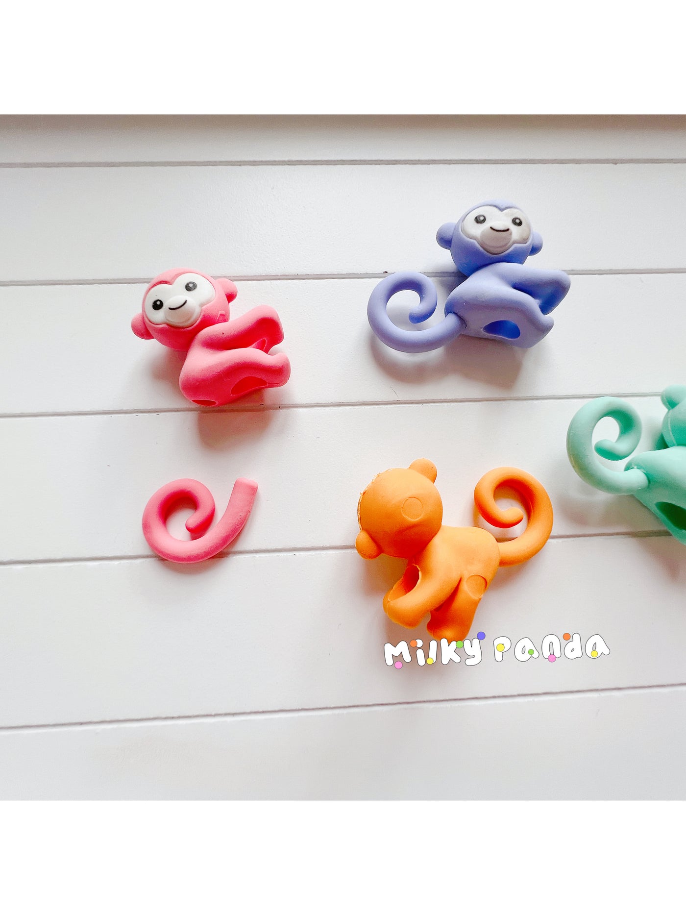 Monkey removable erasers| Party bag fillers - Milky Panda