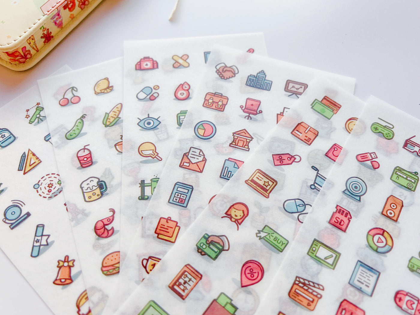 Pack of 6 stickers - Milky Panda