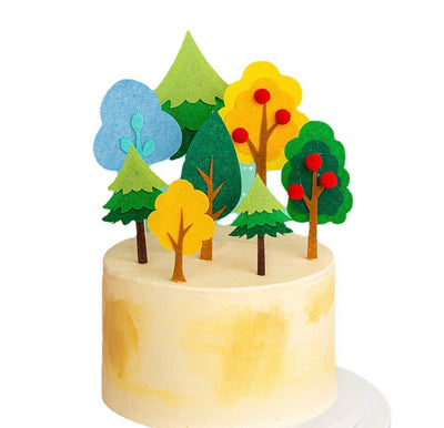 Tree plants cake topper decoration - Milky Panda