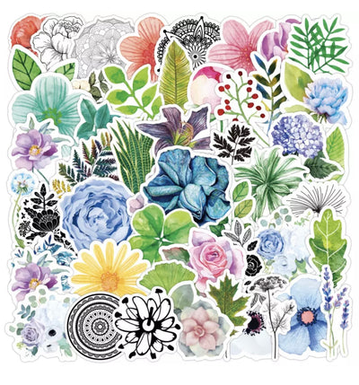 Garden Plants Skateboard Stickers | Plant Stickers | Milky Panda 