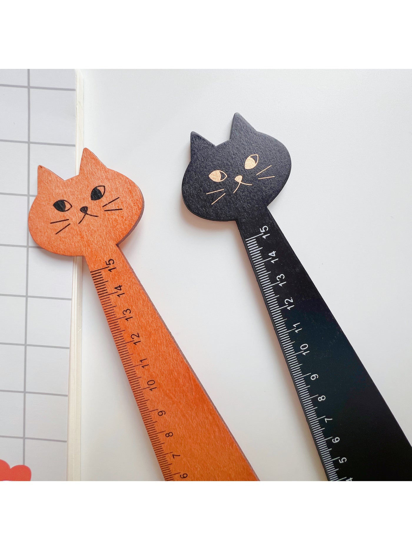 Cat Kitten Wooden Ruler