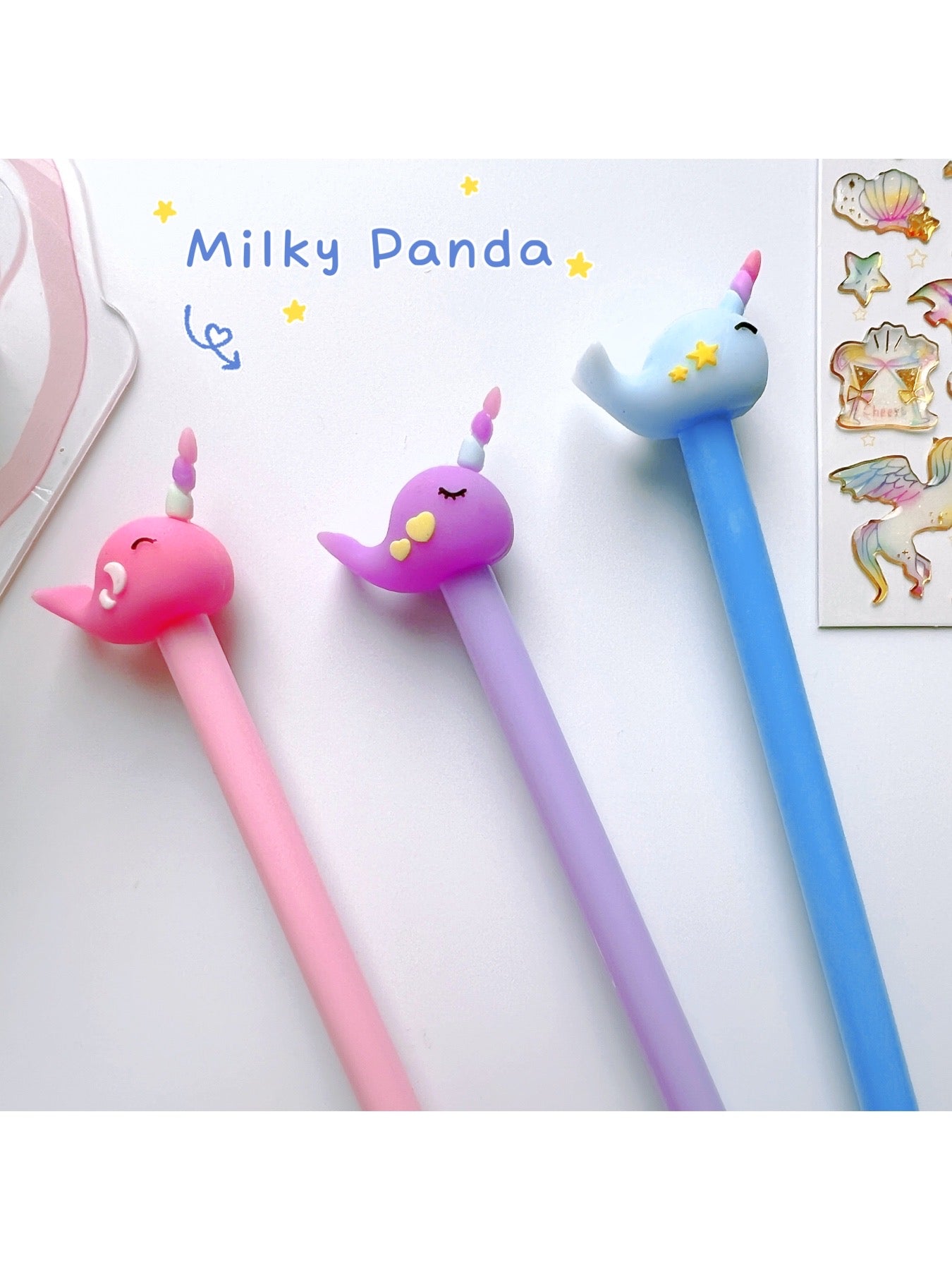 Whale with horn pen - Milky Panda