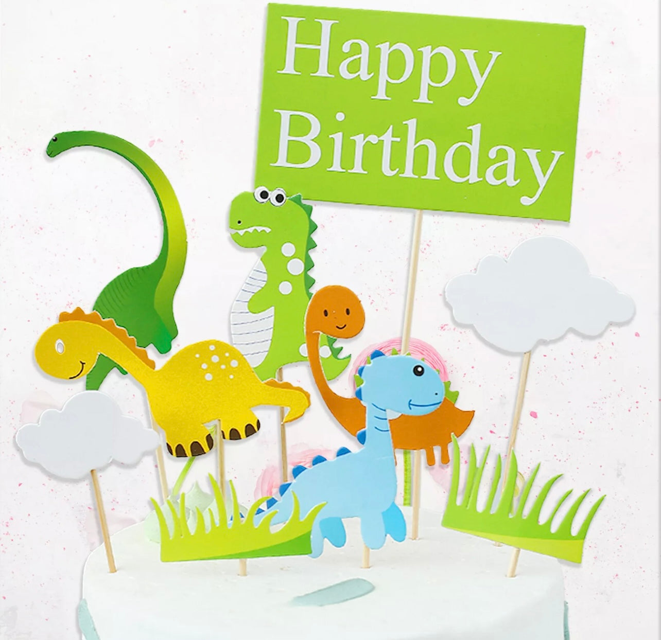 Dinosaur cake topper decoration set - Milky Panda