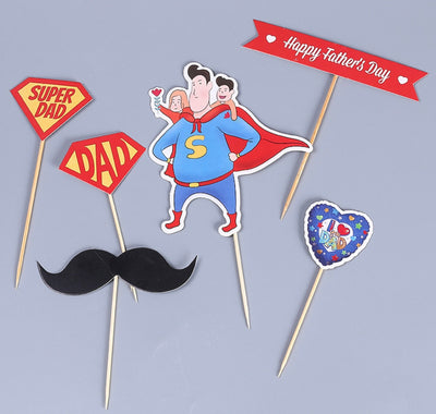 Father’s Day cake topper decoration set - Milky Panda